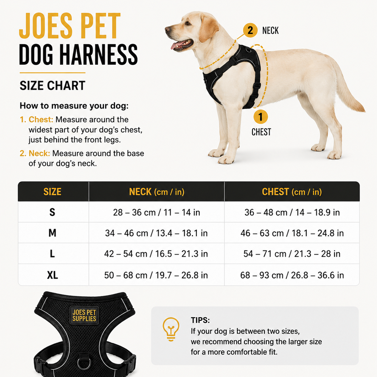 JOES PET Dog Harness