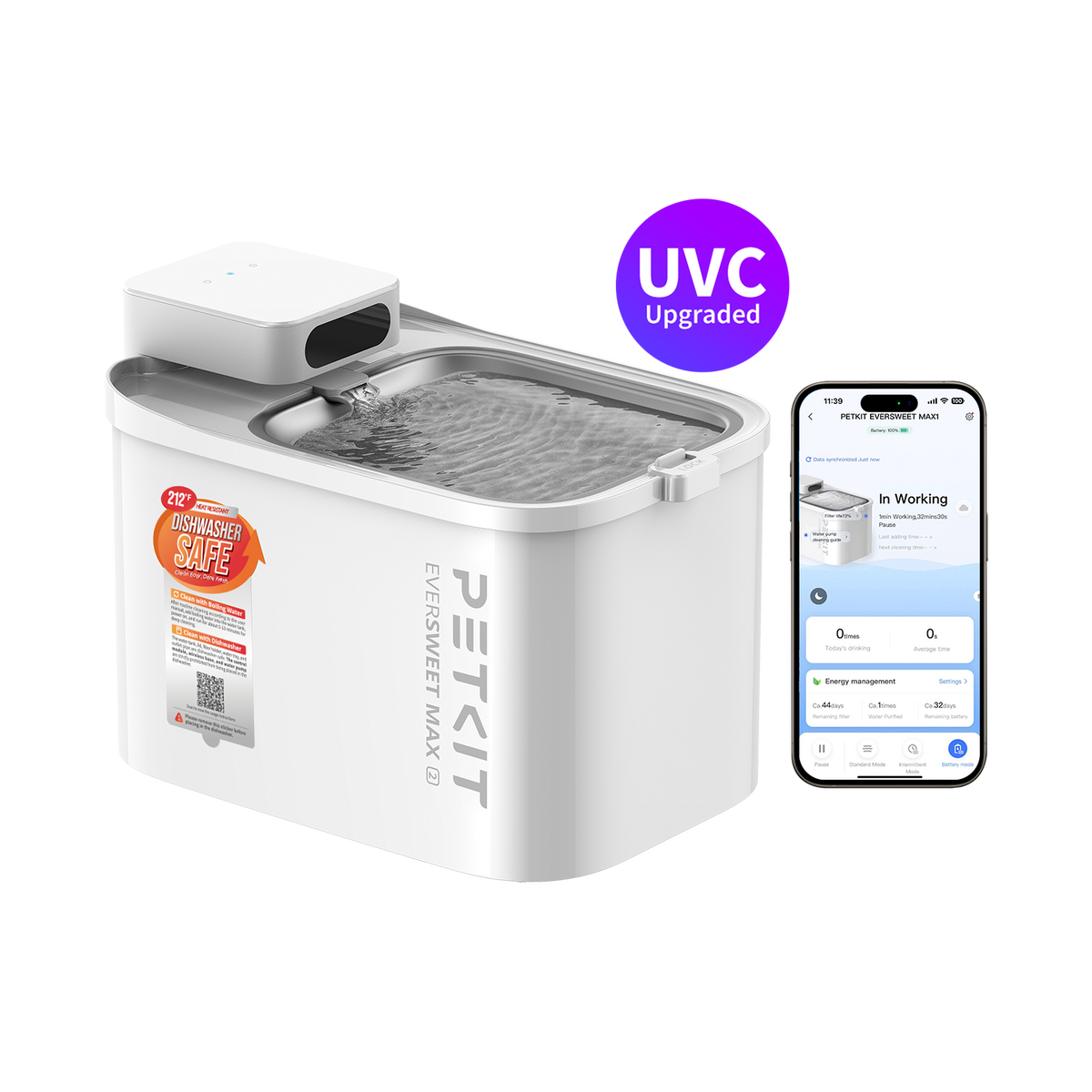 EverSweet Max 2 (UVC) Pet Water Fountain