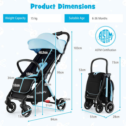 BABY JOY Lightweight Baby Stroller, Compact Travel Stroller for Airplane