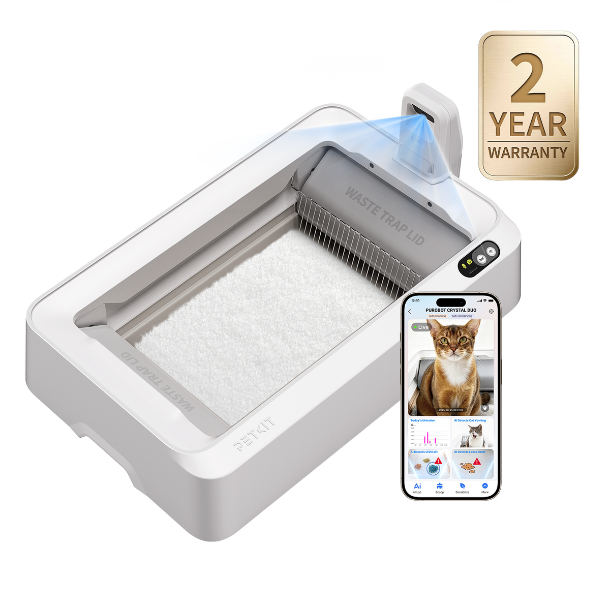 Purobot Crystal Duo Smart Litter Box